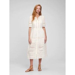 NWT - Lace Button-Front Midi Dress - XL - Current Season (Summer 2022)